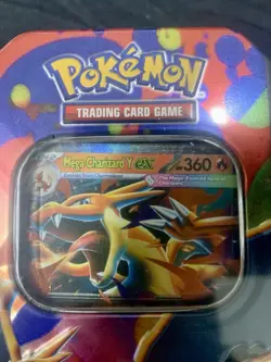 Pokemon Mega Charizard ex Factory Sealed Tin Box - Charizard Y - 4 Booster Packs - Image 3
