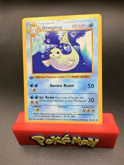 Pokemon TCG 1st Edition Dewgong 25/102 Base Set Shadowless VTG WOTC 1999 LP - Image 1