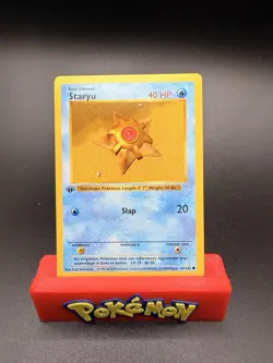 1st Edition Staryu 65/102 Common Base Set Shadowless Pokemon NM - Image 1