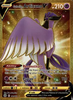 Galarian Articuno V 181/172 Secret Rare Brilliant Stars Pokemon Holo Near Mint - Image 1