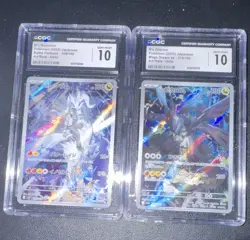 Pokemon TCG CGC Graded Japanese Holo 2-Card Lot N's Reshiram Zekrom 2025 - Image 1