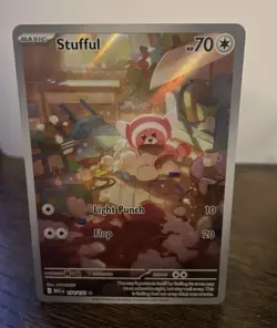 The Pokemon Company Stufful 154/132 Mega Evolution Holo Eng 70 HP Full Art - Image 1
