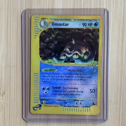 Pokemon TCG Omastar 23/144 Aquapolis Rare Holo E-Card Stage 2 HP 90 ENG 2003 - Image 1