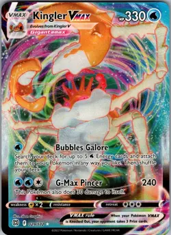 Kingler VMAX 029/172 Holo VMAX Rare Brilliant Stars Pokemon Near Mint - Image 1