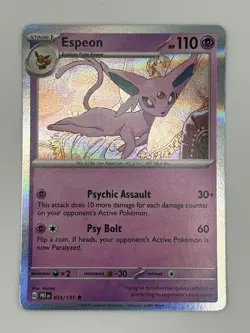 Espeon - 033/131 Holo Rare Pokemon TCG SV: Prismatic Evolutions NM - Image 1