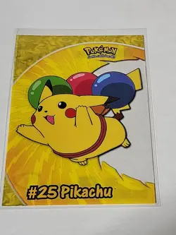 Topps Pokemon 2000 Pikachu #25 Clear Card PC1 TV Animation Edition - Image 1