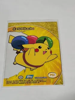 Topps Pokemon 2000 Pikachu #25 Clear Card PC1 TV Animation Edition - Image 2