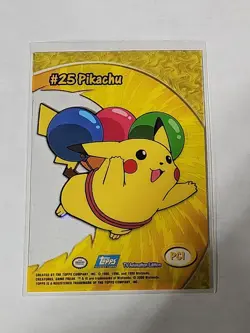 Topps Pokemon 2000 Pikachu #25 Clear Card PC1 TV Animation Edition - Image 3