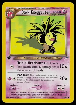 Pokemon Card - Dark Exeggutor Neo Destiny 33/105 1st Edition Uncommon - Image 1