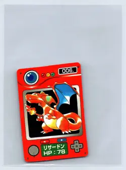 006 Charizard Carddass Zukan Mini Card 1997 Chip Shooter Japanese Pokemon - Image 1