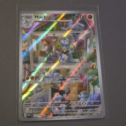 Pokemon Machoke 177/165 SV: Scarlet & Violet 151 Illustration Rare Holo Full Art - Image 1