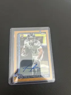 2025 Topps Chrome Xavier Restrepo RC Gold Wave Refractor Auto /50 #RRA-XRE - Image 1