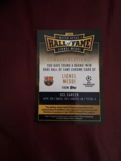 Topps Match Attax Champions League 2024/25 Hall of Fame Lionel Messi Card - Image 3