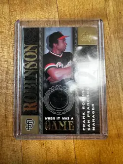 2007 SP Legendary Cuts When It Was A Game Frank Robinson Game Used Jersey Swatch - Image 1