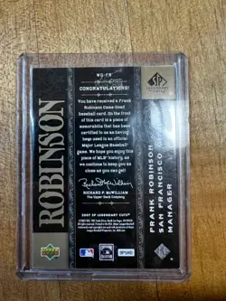 2007 SP Legendary Cuts When It Was A Game Frank Robinson Game Used Jersey Swatch - Image 2