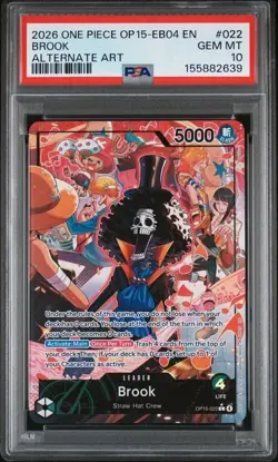 Brook 2026 One Piece OP15 Adventure On Kami’s Island Leader #022 PSA 10 - Image 1