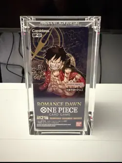 One Piece OP-01 Romance Dawn Booster Box w/ Hard Acrylic Case - Japanese Sealed - Image 1