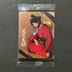S7284 Monkey D. Luffy No.4-04 Japanese One Piece Wafer Card SEALED J11 - Image 1