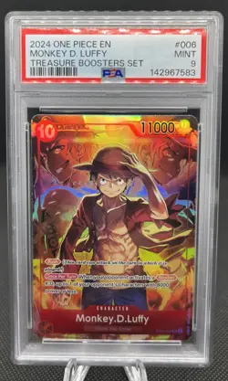 2024 ONE PIECE PROMOS TREASURE BOOSTERS SET #006 MONKEY D. LUFFY PSA 9 - Image 1