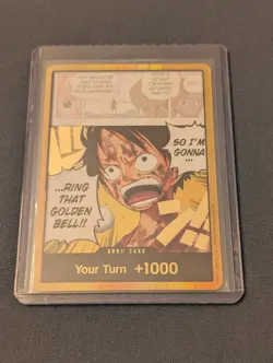 One Piece Adventure on Kami's Island DON!! Card Monkey D. Luffy Gold Foil - Image 1