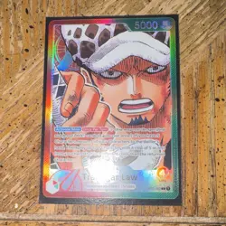 Bandai One Piece Card Game Trafalgar Law OP01-002 Romance Dawn Alt Art Foil 5000 - Image 3