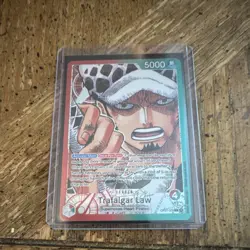 Bandai One Piece Card Game Trafalgar Law OP01-002 Romance Dawn Alt Art Foil 5000 - Image 4
