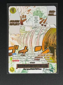 Bandai One Piece Gum-Gum Golden Rifle OP15-116 Sky Island Alt Art Holo Rare - Image 1