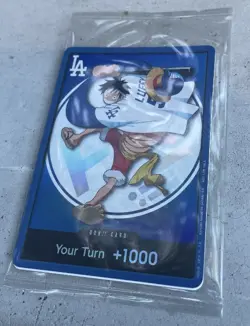 2026 ONE PIECE LOS ANGELES DODGERS MONKEY D LUFFY DON CARD PROMO 7/2/26 - Image 1