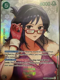 One Piece OP14 Tashigi SP Special Card Full Art Parallel NM English OP14-029 GEM - Image 2