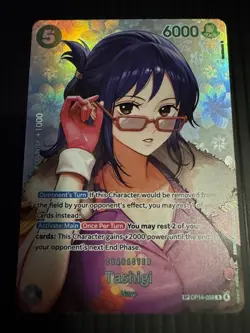 One Piece OP14 Tashigi SP Special Card Full Art Parallel NM English OP14-029 GEM - Image 3