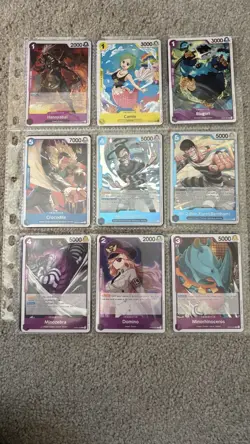 ONE PIECE Card Bundle Lot of 54 Cards in Binder Keeper Pages Lot #82 - Image 2