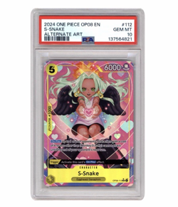 Bandai One Piece Two Legends S-Snake OP08-112 Alt Art Parallel SR Holo PSA 10 - Image 1