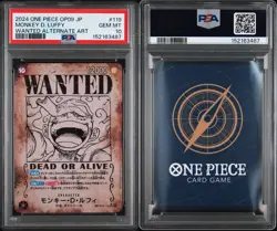 WANTED Alt Art Monkey D. Luffy One Piece OP09 Emperors/New World Japanese PSA 10 - Image 3