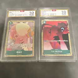 Bandai One Piece Card Game 2023 Tot Musica Japanese Pristine Graded 2 Card Lot - Image 1