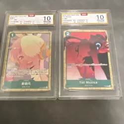 Bandai One Piece Card Game 2023 Tot Musica Japanese Pristine Graded 2 Card Lot - Image 2