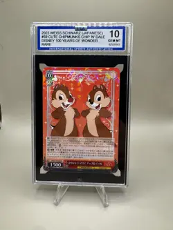 2023 Weiss Schwarz Cards Japan Disney 100 Chip & Dale #059 ISA 10 GEM-MT - Image 1