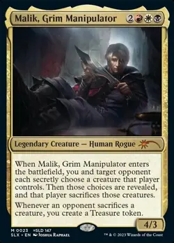 MTG Malik, Grim Manipulator (0023), NM-Mint, English Secret Lair - Universes Bey - Image 1