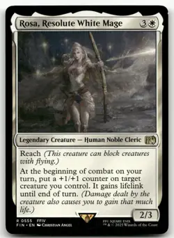 Rosa, Resolute White Mage #555 (NM) Final Fantasy FIN Magic MTG - Image 1