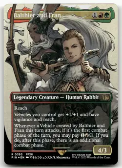 Balthier and Fran (0393) (Borderless) #393 (Foil) NM Final Fantasy FIN Magic MTG - Image 1