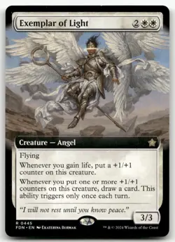 Exemplar of Light (Extended Art) #445 (NM) Foundations FDN Magic MTG - Image 1