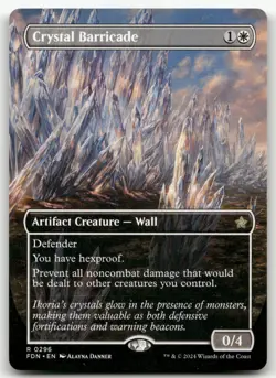 Crystal Barricade (Borderless) #296 (NM) Foundations FDN Magic MTG - Image 1