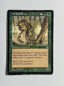 Magic the Gathering MTG Tempest VERDANT FORCE Heavily Played - Image 1