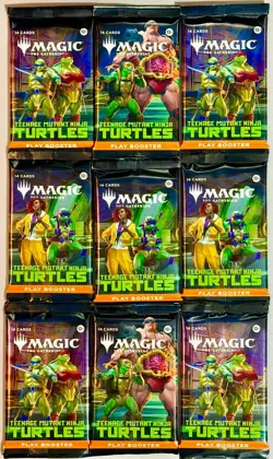 Magic The Gathering: Teenage Mutant Ninja Turtles Play Booster 9x Packs - Image 1