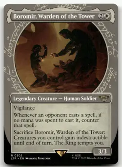 Boromir, Warden of the Tower (Showcase) #302 NM Lord of the Rings LTR Magic MTG - Image 1