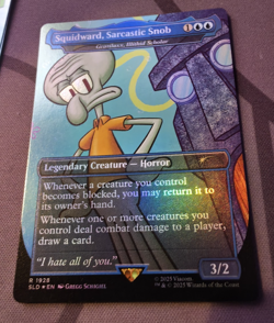 1x Squidward, Sarcastic Snob, Foil, Spongebob Secret Lair Drop, MTG NM - Image 1