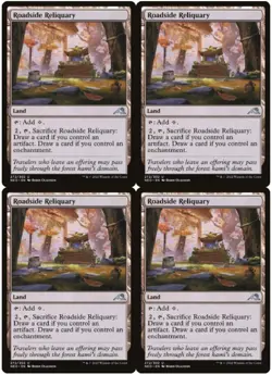 MTG Roadside Reliquary x4 Kamigawa: Neon Dynasty Uncommon NM Playset - Image 1