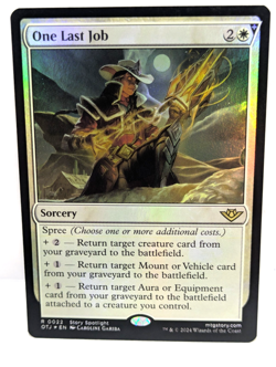 One Last Job - Outlaws of Thunder Junction - Rare - Foil - Sorcery - OTJ 022 - Image 1