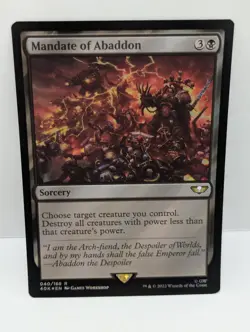 Mandate of Abaddon - Warhammer 40,000 - Rare - Sorcery - Surge Foil - 40K 040 - Image 1