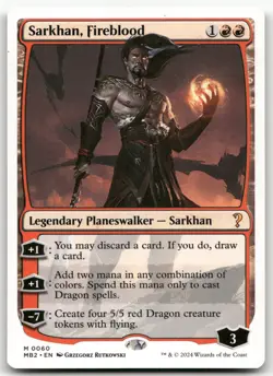 Sarkhan, Fireblood (White Border) #60 (NM) Mystery Booster 2 MB2 Magic MTG - Image 1