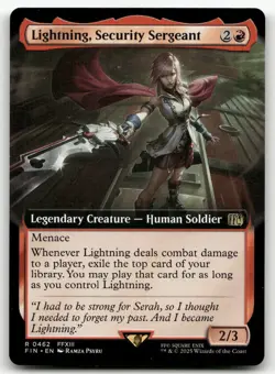 Lightning, Security Sergeant (Extended Art) #462 NM Final Fantasy FIN Magic MTG - Image 1